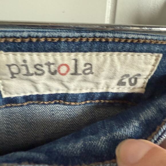 Pistola Womens Jeans Sz 26 Blue Ankle Zip Medium Wash P6644 Distressed Skinny - Picture 4 of 7